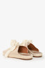 Chloe Beige Suede Raffia Lace-Up 'Harper' Espadrilles Size 38