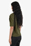 Frame Green Cotton Pleated Panel Tee Size S