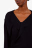 L'Agence Black Silk Long Sleeve Top Size XS