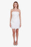Zimmermann White Tama Filigree-embellished Strapless Mini Dress Size 1
