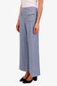 Maje Blue Tweed Wide Leg Pants Size 42