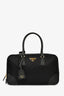 Prada Black Nylon Saffiano Leather Re-Edition 1978 Tote Bag
