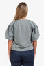 Ulla Johnson 2022 Green Puff Sleeve Tie Detail Top Size M