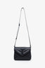 Saint Laurent Black Leather Toy LouLou Puffer Crossbody