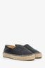 Pre-loved Chanel™ Black Lambskin Leather Interlocking CC Logo Espadrilles Size 36