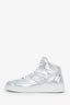 Pre-loved Chanel™ Silver Metallic Leather High Top CC Sneakers Size 39