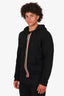 Burberry Black Lexington Icon Stripe Tape Detail Zip-up Hoodie Size M Mens