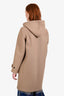 Saint Laurent Beige Wool Wood Horn Duffle Jacket Size 42