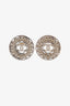 Pre-loved Chanel™ 2016 Gold Tone Pearl Strass CC Round Earrings