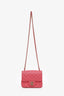 Pre-loved Chanel™ 2020 Pink Quilted Lambskin Mini Square Flap Bag