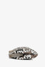 Pre-loved Chanel™ 2008-09 Silver/Black Leather Metallic CC Mixed Frame Clutch
