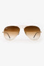 Ray Ban Gold Tone/Brown Aviator Sunglasses