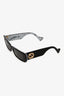 Gucci Black Rectangular Interlocking GG Handle Sunglasses