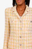 Pre-loved Chanel™ 1996 Yellow Tweed Jacket Estimated Size 38