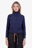 Christian Dior Navy Cashmere Turtle Neck Sweater Size 6
