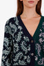 Thom Browne Navy/Green Virgin Wool Patterned Cardigan Size 48