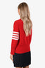 Thom Browne Red Cashmere Cardigan Size 3