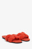 Hermès Orange Shearling 'Oran' Sandals Size 37