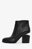 Alexander Wang Black Leather Rose Gold Heeled Ankle Boots Size 38.5