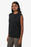 Nordstrom Black Cashmere Sleeveless Sweater Size Large