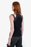 Dion Lee Black Cotton Blend Ribbed Holster Buckle Tank Top Size 8