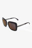 Pre-loved Chanel™ Burgundy Square Silver CC Sided Sunglasses