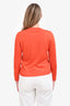 Gucci Orange Cashmere Silk Blend Logo Cardigan Size S