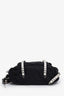 Prada Black New Vela Nylon Studded Messenger Bag
