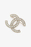 Pre-loved Chanel™ 2016 Gold-plated Faux Pearl & Strass CC Brooch