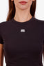 Rag & Bone Black Logo 'Mia' Baby Tee Size XXS