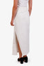 Loewe White Denim Asymmetrical Maxi Skirt Size 34
