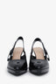 Christian Dior Black Patent Leather 'Sweet D' Slingback Heels Size 38