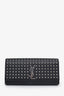 Saint Laurent Black Grained Leather Studded Kate Clutch