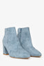 Stuart Weitzman Light Blue Suede Heeled Ankle Boots Size 36