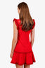 Alexis Red Lace Ruffled Mini Dress Size M
