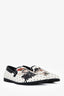 Dolce & Gabbana White Polka Dot DG Family Canvas Loafers Size 6.5 Mens