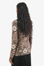 Ulla Johnson Brown Jersey Printed Turtleneck Top Size M