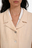 Pre-Loved Chanel™ Cruise 2000 Beige/White Tweed Single Breasted Blazer Size 44