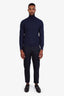Loro Piana Navy Virgin Wool Straight Leg Pants Size 50 Mens
