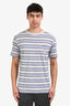Dior Homme Grey/Blue Striped Short Sleeve T-Shirt Size S