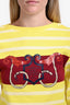 Hermès Yellow Striped Cotton Red 'Linstrvtion' T-Shirt Size 36