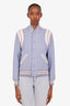 Saint Laurent Blue Wool-Blend Varsity 'Teddy' Jacket Size 36