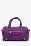 Balenciaga Purple Leather Classic Mini Twiggy 2way Shoulder Handbag