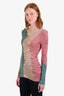 Missoni Multicolour Metallic Knit V-Neck Top Size 40