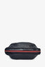 Chanel 2008/09 Cuir Perforé Bleu Marine/Rouge Sac Cabas Extensible Spirit Ligne Baseball