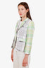 Thom Browne Green/White Plaid Print Blazer Size 40
