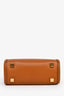Fendi Brown Leather Mini Sunshine Top Handle Bag With Strap