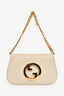 Gucci White Leather GG 'Blondie' Shoulder Bag