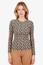 Valentino Beige/Black Toile Iconographe Print Long Sleeve Size S