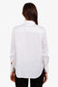 Brunello Cucinelli White Cotton Beaded Detail Button Up Shirt Size S
